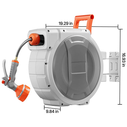 Retractable HEAVY DUTY Garden Hose Reel Wall Mounted