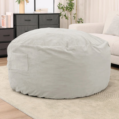 Oversized 3/4FT Bean Bag Chair, Lazy Sofa Foam Filled Couch