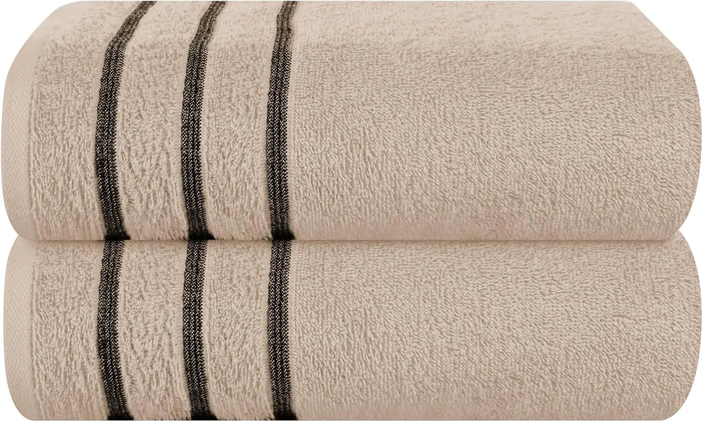 2pc Oversized Bath Towels 28x55" – Ultra Absorbent Quick-Dry