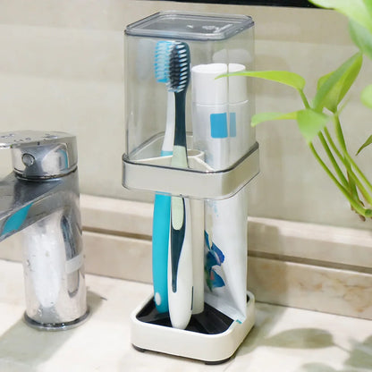Toothbrush Holder, Cup and Cover, Compatible w/Conventional Toothbrushes,