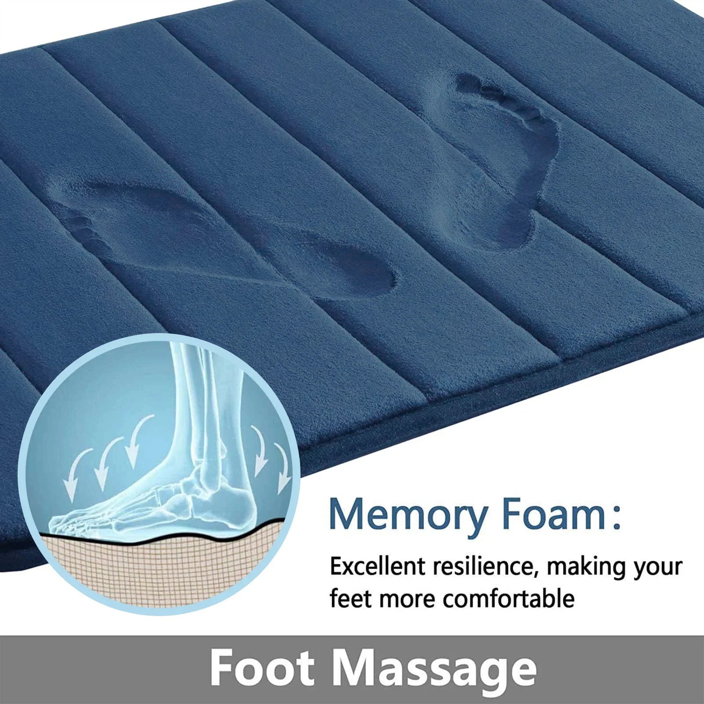 Super Absorbent Bathmat Memory Foam, Non-slip