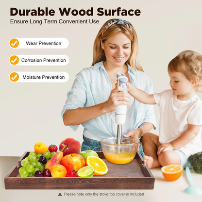 Noodle Board Stove Covers w/Built-In Handles, Durable, Thick