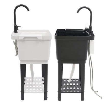 Freestanding Laundry, Utility Sink w/Soap Dispenser