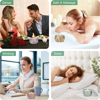 Aromatherapy Soy Wax Candles Set, Up to 90 Hours