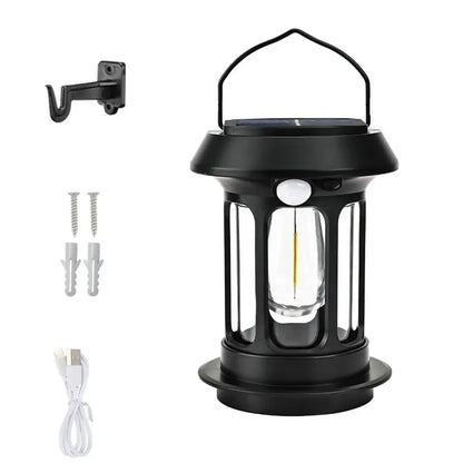1pc Solar Motion Sensor Lanterns, Outdoor Hanging Lamps, Waterproof Lights