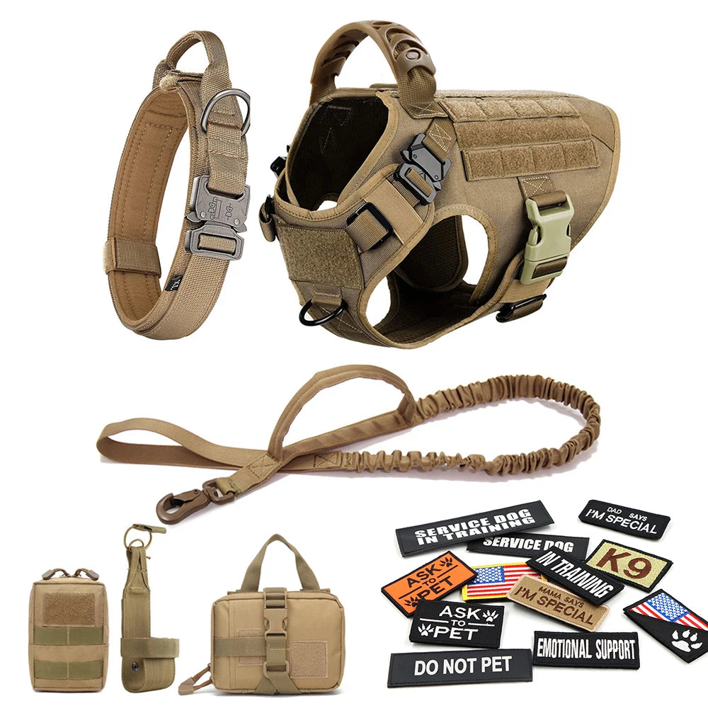 Training Vests, Tactical Dogs Harnesses w/Accessories