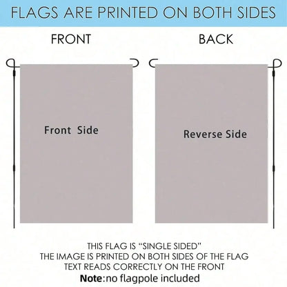 1pc Football Welcome Party Flag Banner - Double-Sided 12"x18" Durable Polyester