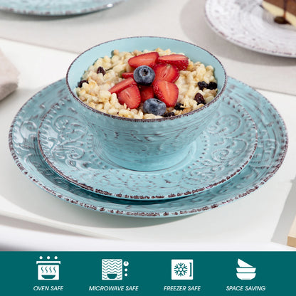 16 and 32pc Complete Ceramic Stoneware Dinner Set
