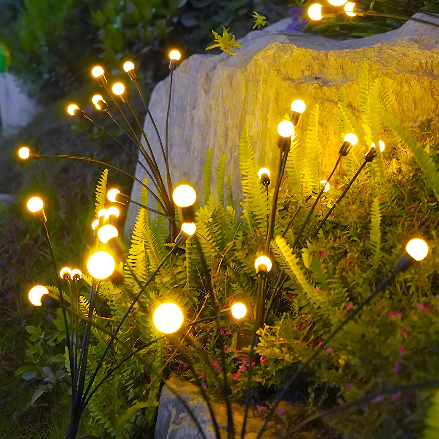 8-Head Outdoor Decorative Firefly Lights, LED Solar