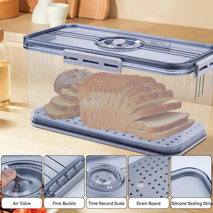 7.45L Airtight Bread Box with Lid, Countertop Food Storage