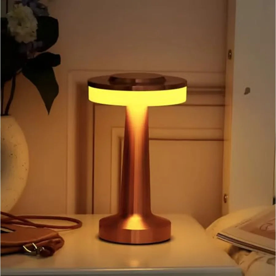 Modern Table Lamp, Rechargeable Battery, 3 Color Mode, Dimmable,