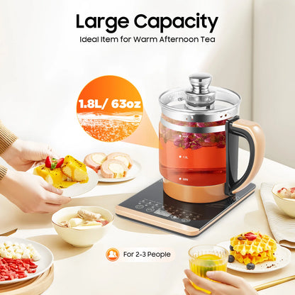 1.8L Electric Tea Kettle, Pot w/12 Independent Warming Stages