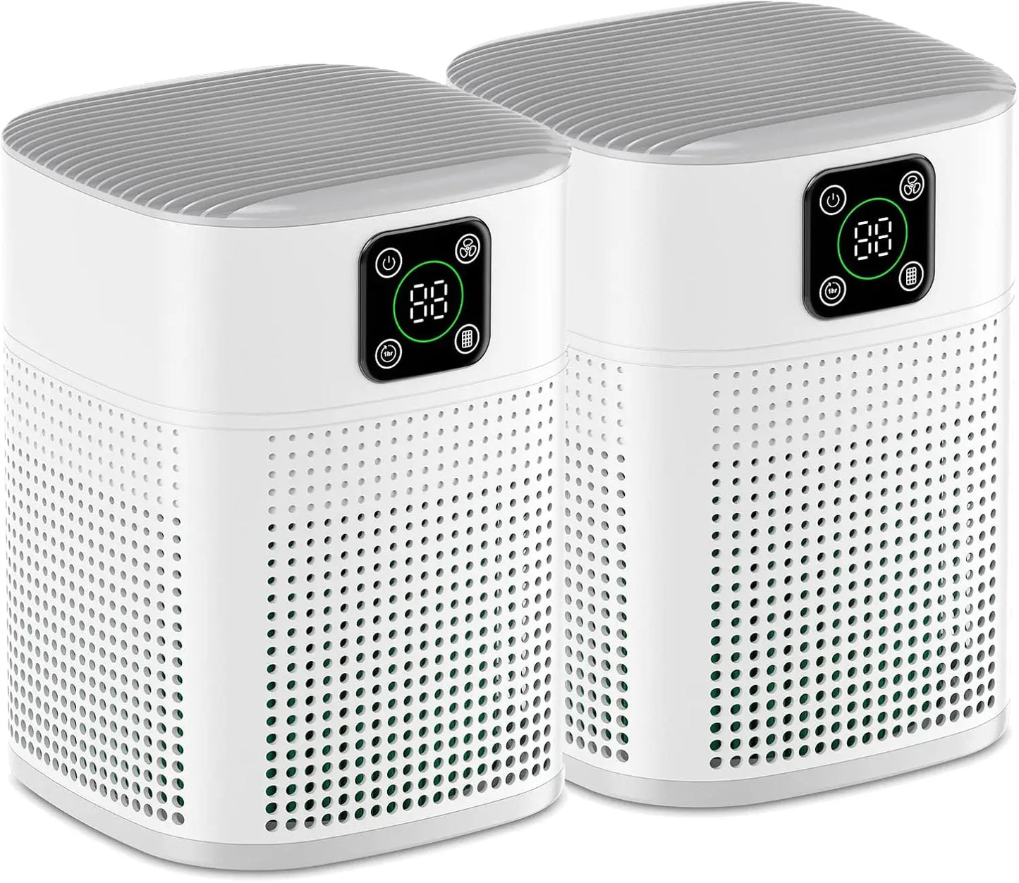 2 Pack H13 HEPA Air purifier for pets with 360°Air Intake, 3 Fan Speed