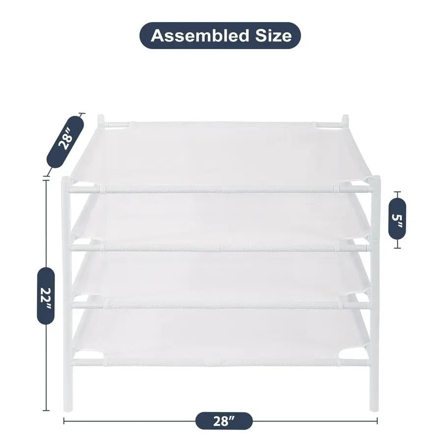 4Pack Stackable Mesh Clothes Drying Rack,