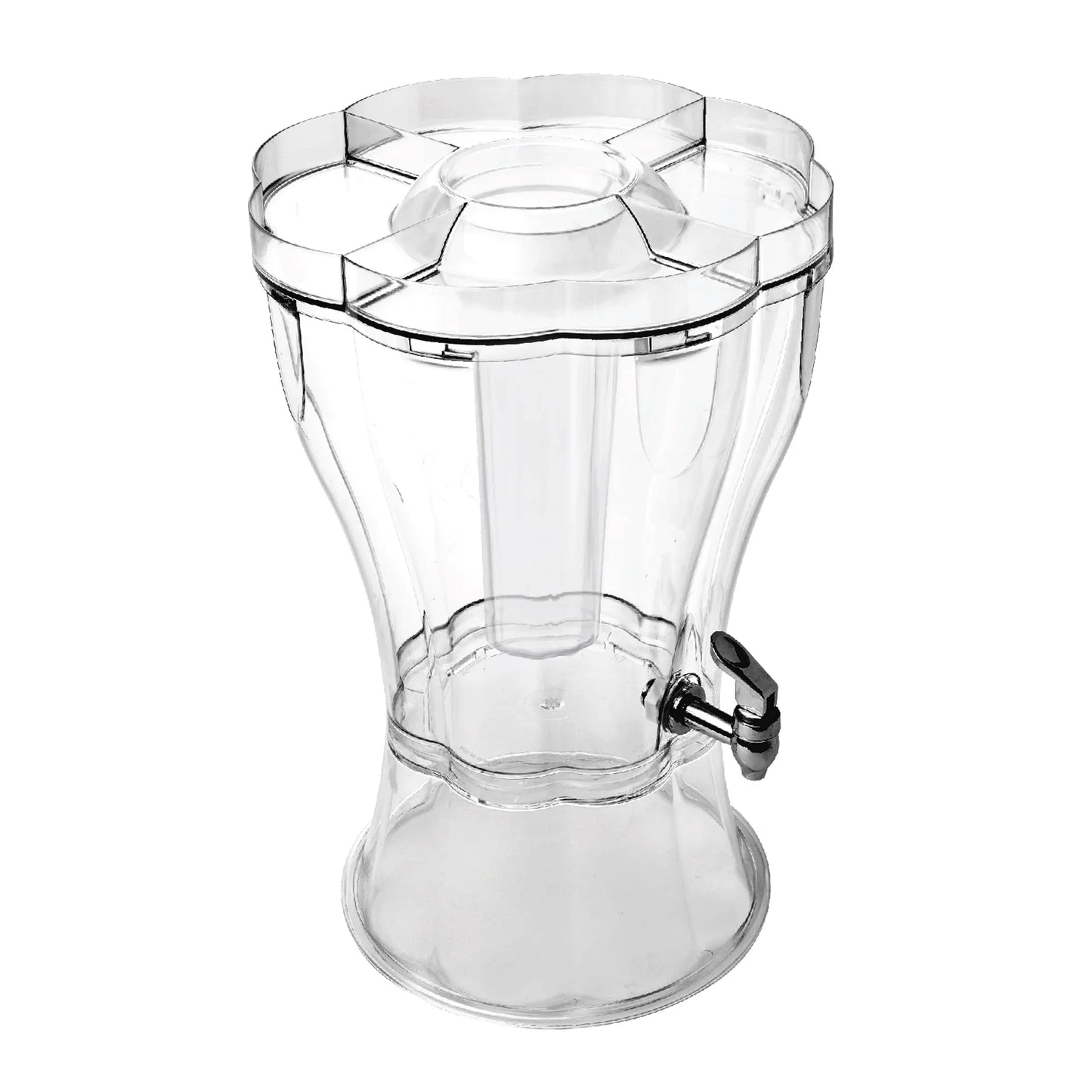 Durable 3.5-Gallon Break-Resistant Beverage Dispenser w/Removable Ice Top