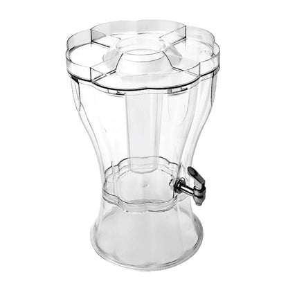 Durable 3.5-Gallon Break-Resistant Beverage Dispenser w/Removable Ice Top