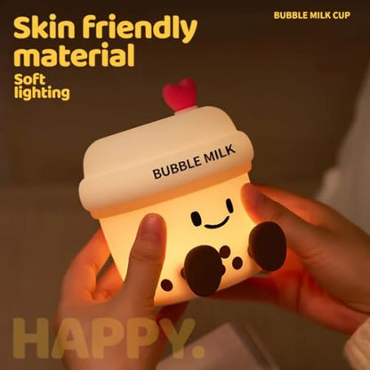 Cute Loving Night Light, 3-Level Dimmable Soft Light, Timed, Rechargeable, Silicone