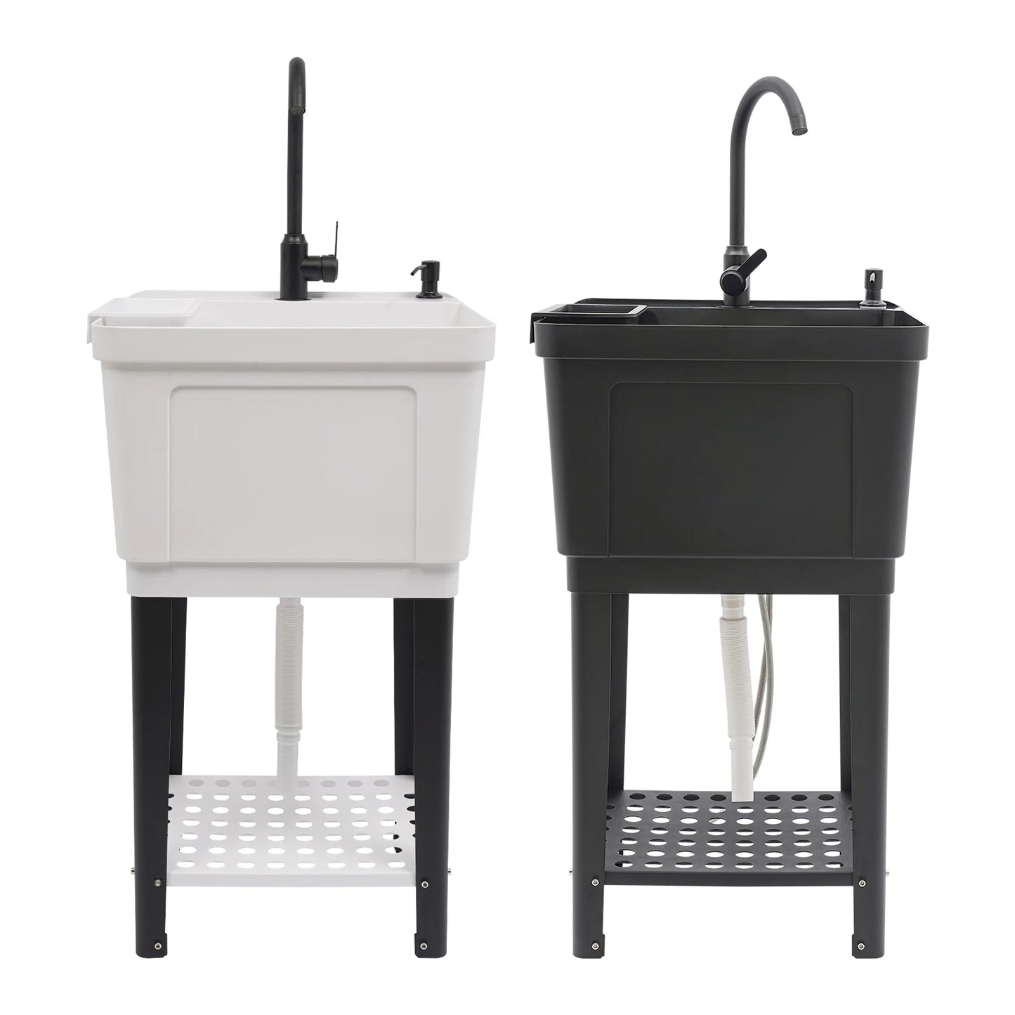 Freestanding Laundry, Utility Sink w/Soap Dispenser
