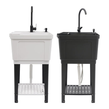 Freestanding Laundry, Utility Sink w/Soap Dispenser