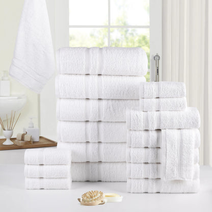 Luxury 18pc Zero Twist Egyptian Cotton Towel Set, Ultra Soft