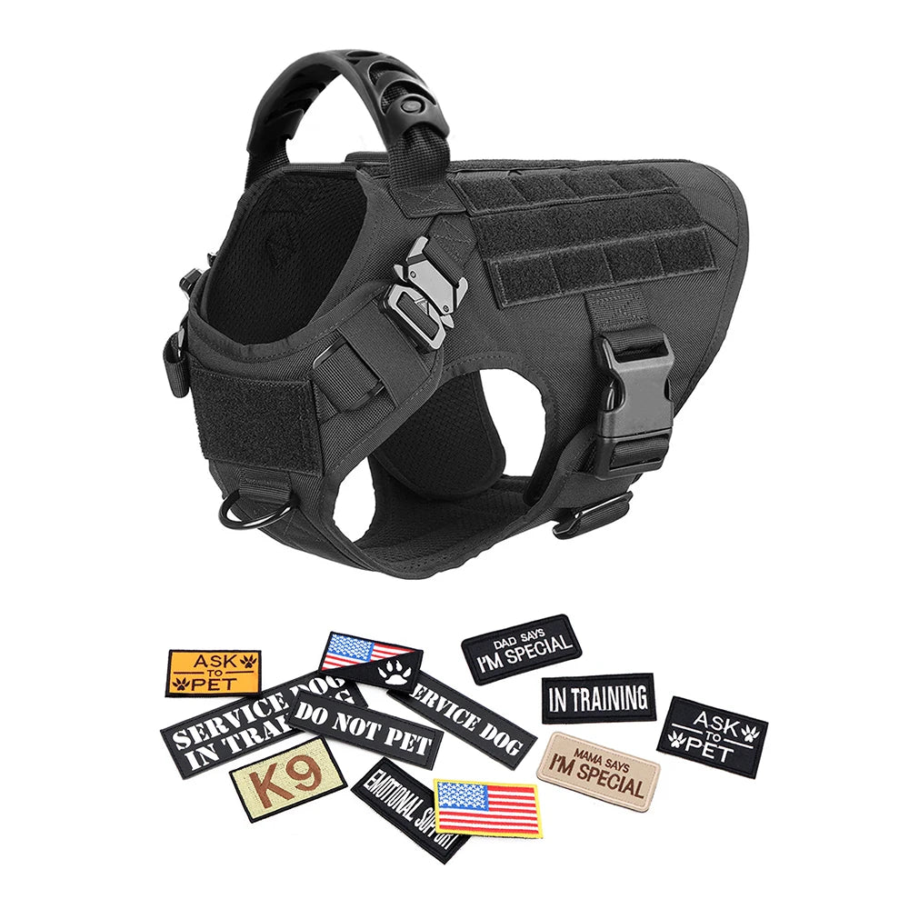 Training Vests, Tactical Dogs Harnesses w/Accessories