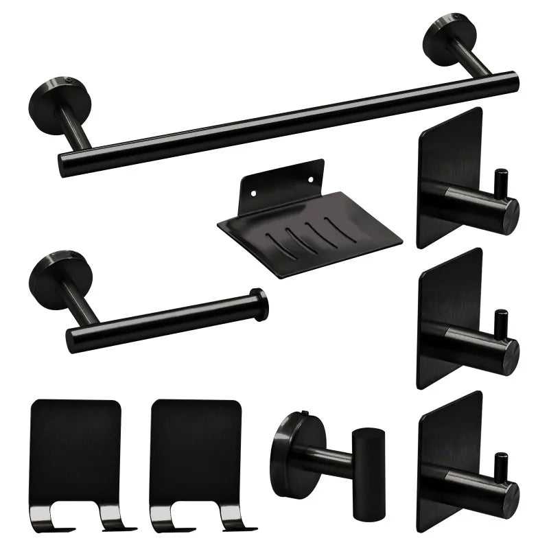 7pc Bathroom Towel Rack Including 16" Hand Towel Bars