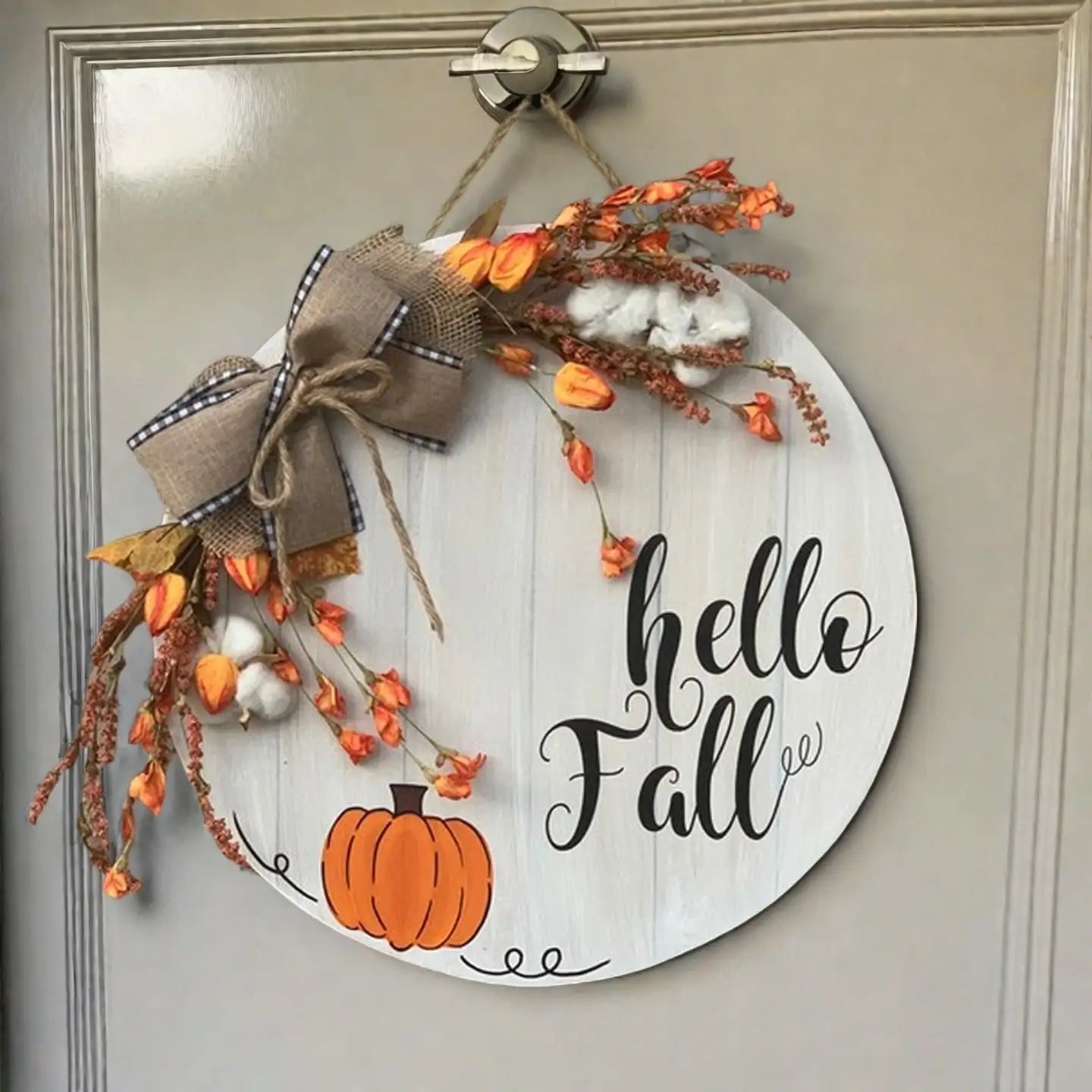 Fall Door Hanger, Pumpkin Door Hanger, Hello Fall, Fall Porch Decor