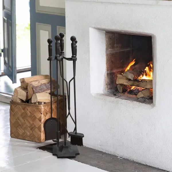 5pc Wrought Iron Fireplace Tools Set