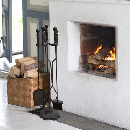5pc Wrought Iron Fireplace Tools Set