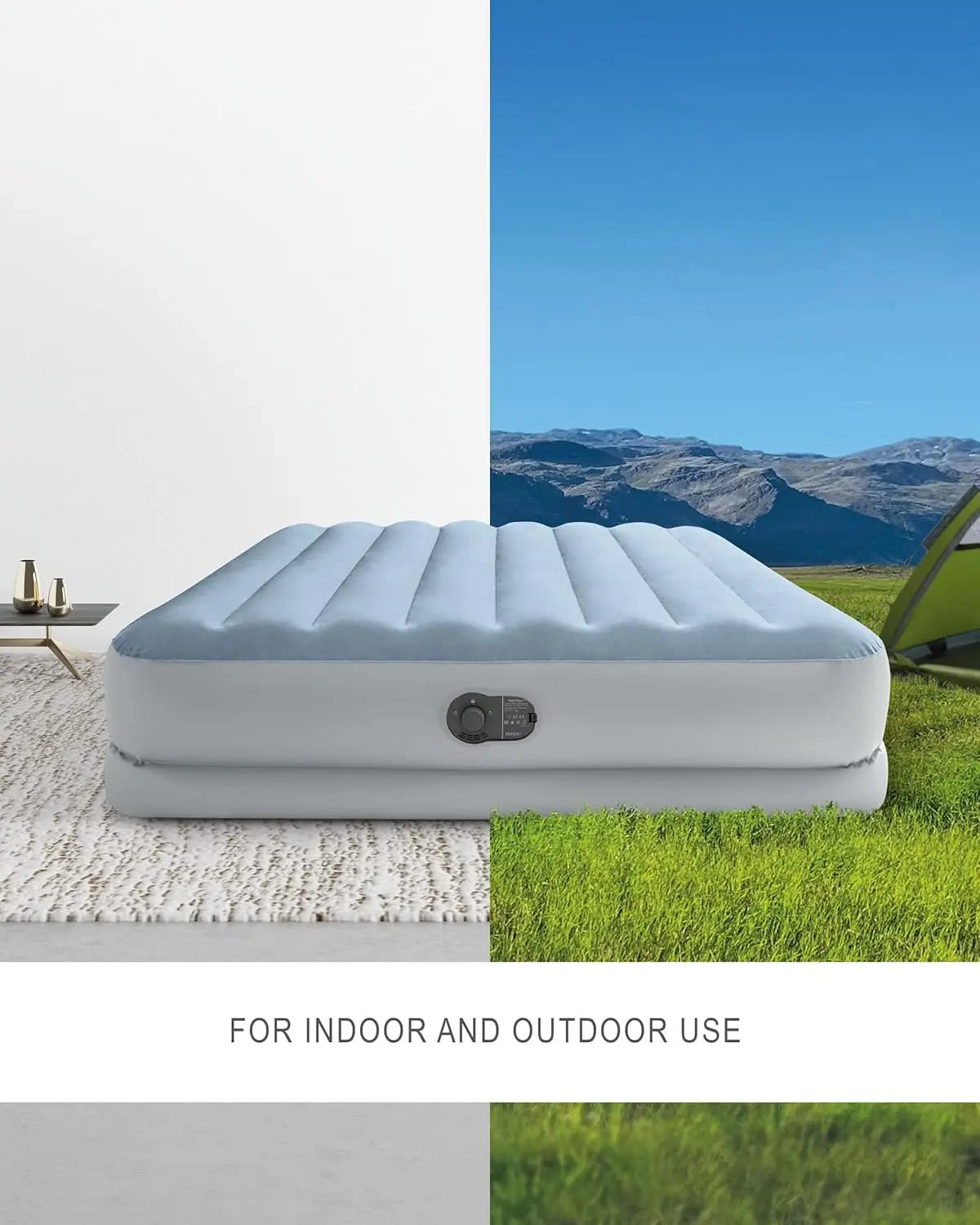 14" Queen Air Mattress w/Built-in Pump, 600lb