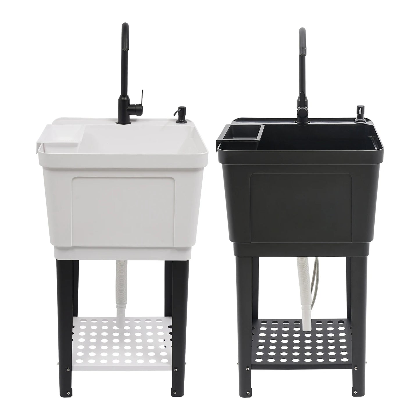 Freestanding Laundry, Utility Sink w/Soap Dispenser