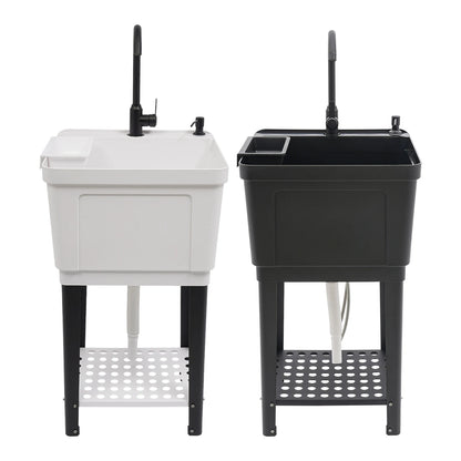 Freestanding Laundry, Utility Sink w/Soap Dispenser