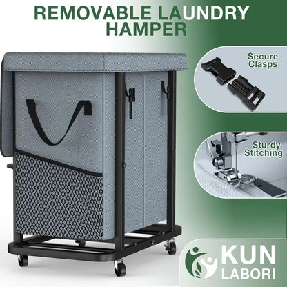 High Grade Laundry Hamper w/Wheels,