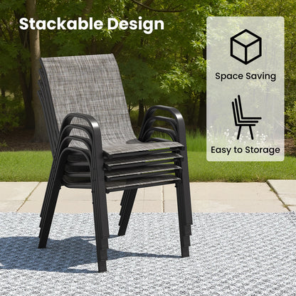 7pc Outdoor Round Patio Table with 6 Chairs