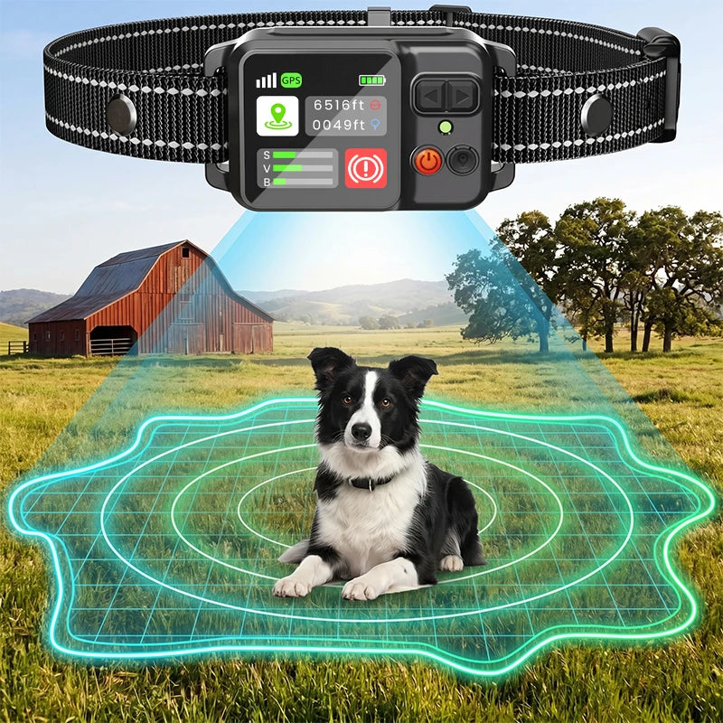 Wireless Outdoor GPS Dog Fencing System Collar, Waterproof, Wireless