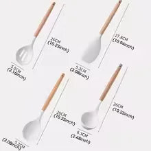 19pc Kitchen Knives and Silicone Utensils w/Holder