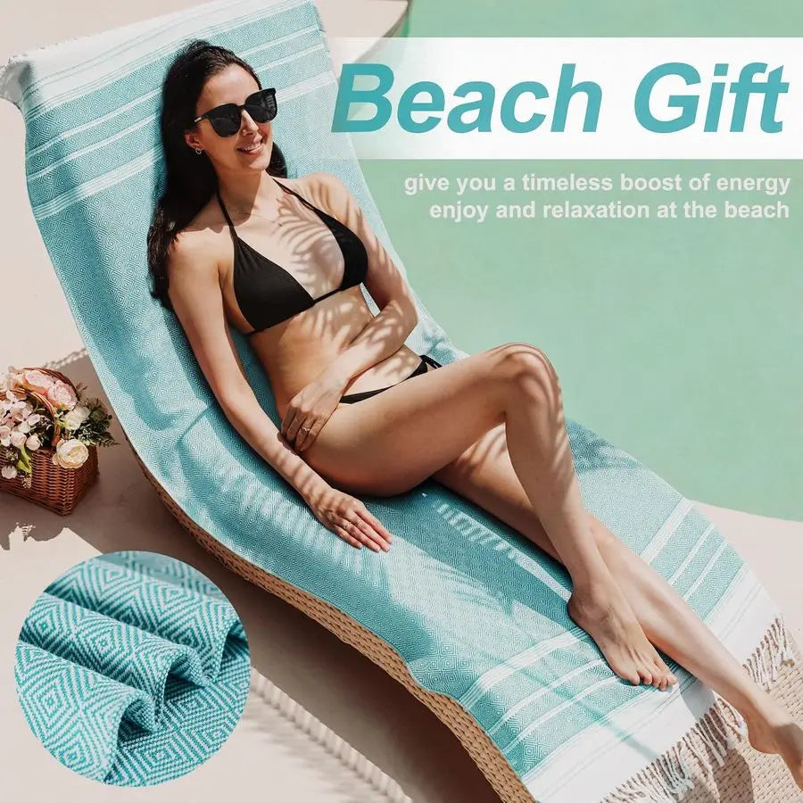 6 Pack Oversized Turkish Beach Towels Set 74x38