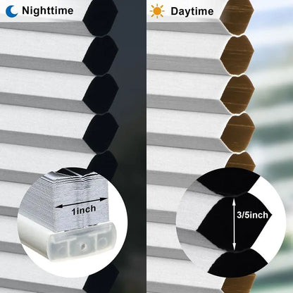 Cordless Cellular Shades, No Tools, No Drill, Black-out