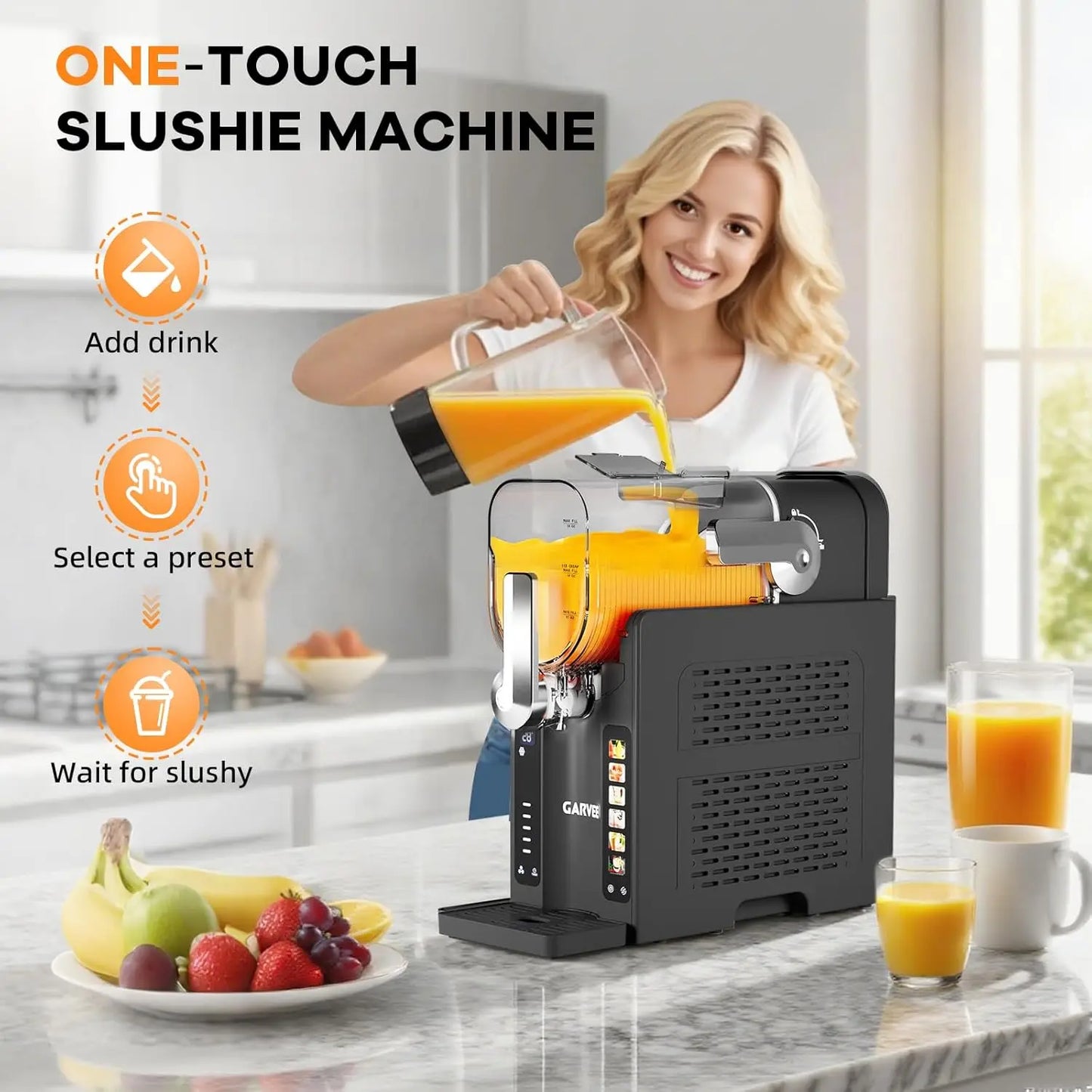 Quiet Frozen Drink Maker w/LED Display & 6 Pre-Set Programs