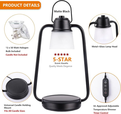 Electric Candle Warmer Lamp w/Timer and Dimmer