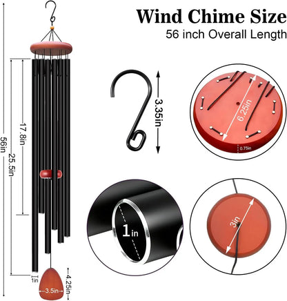 56" Deep Soothing Melodic Tone Outdoor Wind Chime