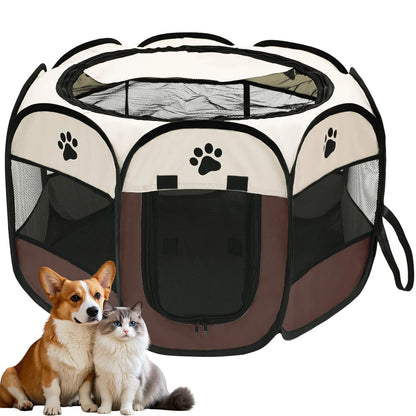 Octagon Foldable Pet Playpen for Dogs & Cats