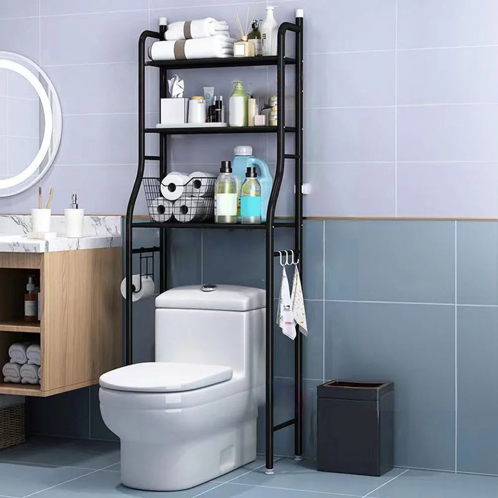 3-Tier Freestanding Over Toilet Storage Shelves, Paper Holder