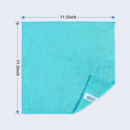 12 Pack Microfiber Cleaning Cloth 210GSM Ultra Soft High-Density Towels