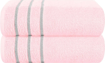 2pc Oversized Bath Towels 28x55" – Ultra Absorbent Quick-Dry
