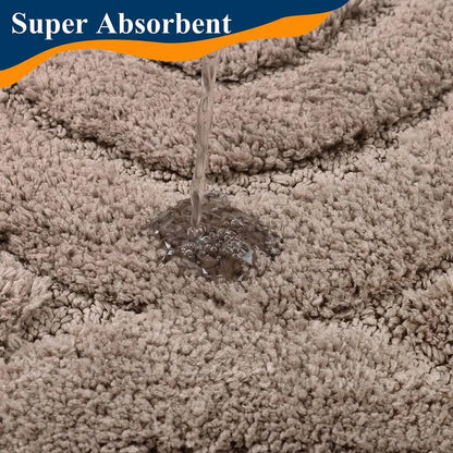 5 Piece Ultra Soft Absorbent Bath Mats with Toilet Cover