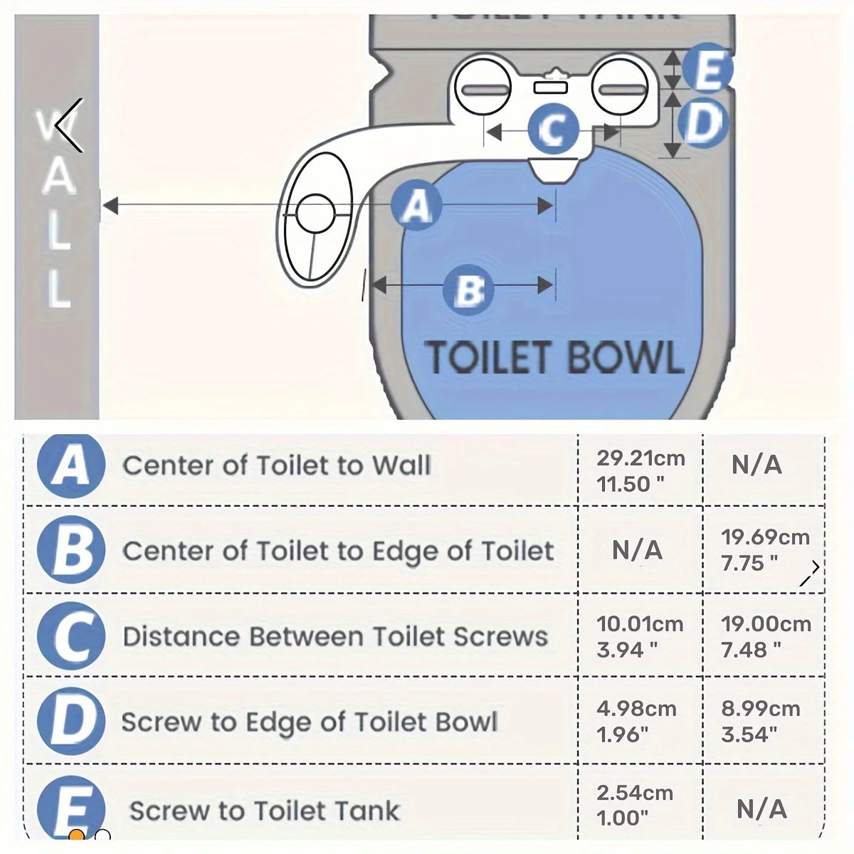 Adjustable Non-Electric Bidet, Ultra-Slim Dual Nozzle (Feminine/Rear Wash)