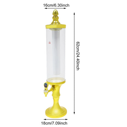3L Beer Tower Dispenser w/Ice Tube and Light