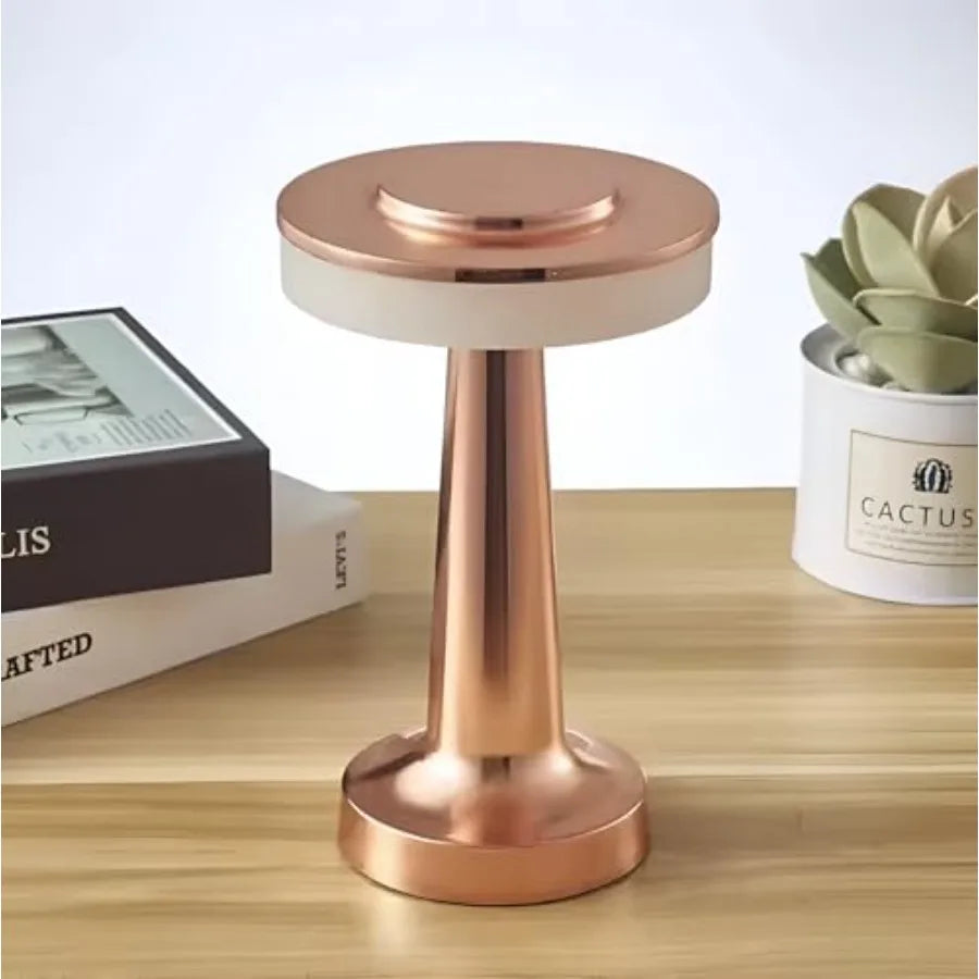 Modern Table Lamp, Rechargeable Battery, 3 Color Mode, Dimmable,