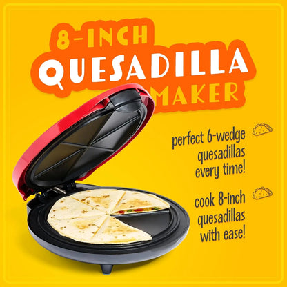 8" - 6 Wedge Quesadilla Maker w/Extra Stuffing, Latch